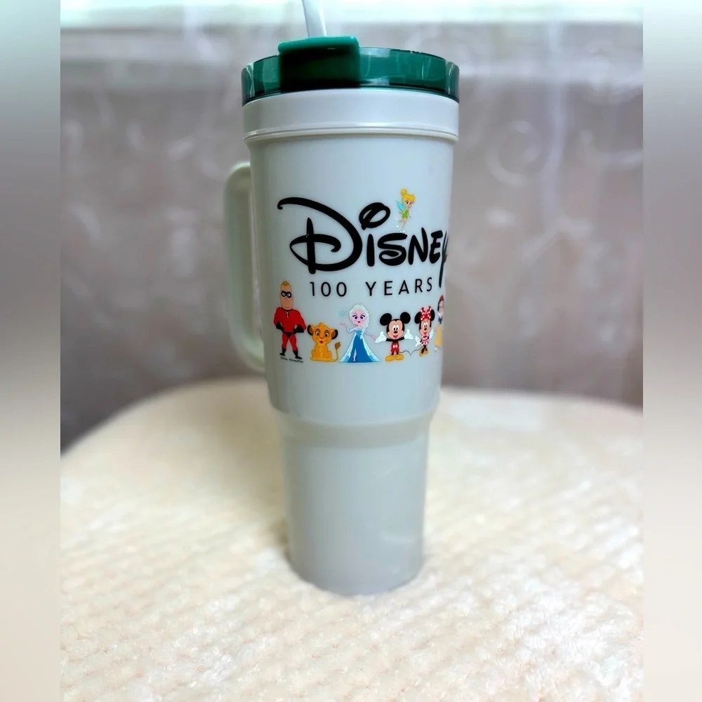 Disney 100 Year Celebration Plastic Cold Cup With Handle, NWT
